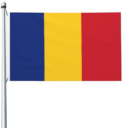 Bandera de Rumania para exteriores de 36 x 60 pulgadas, extra grande de doble cara impresa festiva decoración de jardín