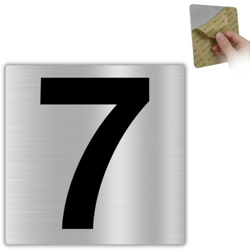 LEIASA | Numero Civico Adesivo Nº 7-10x10 cm - Targa Porta Appartamento