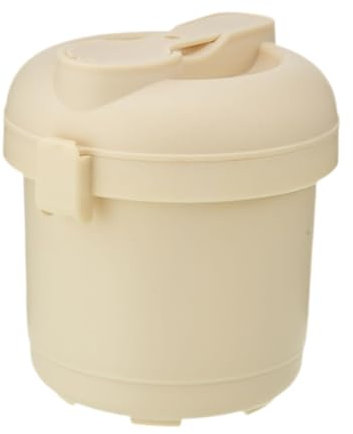 Generic Cuociriso per Microonde, Vaporiera per Verdure con Cucchiaio, Accessorio Da Cucina Resistente Al Calore, Pentole Da 5,5 Pollici X 5,7 Pollici, Stile a.