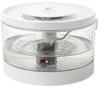 Fuente De Agua De Gato - Dispensador De Agua para | Abs/Pet Pet Fuente | Fomenta El Gatito Automático De Gatito De Hidratación Natural | Fuente De Agua Tranquila Anti-Derramamiento Inteligente P