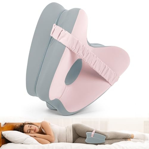Dioxide Kniekissen für Seitenschläfer Seitenschläferkissen Knie (Rosa) | Ergonomisches Memory Foam Hüftkissen, Speziell für Beinkissen zur Entlastung von Knie, Knöchel & Hüfte, Abnehmbar