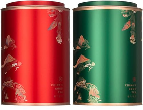 Stakee Caja De Metal China para Guardar Té, 2 Unidades, Contenedor Hermético De Hojalata, Latas para Té, Longjing Y Té