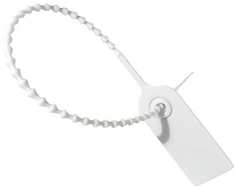 100 Piezas Etiquetas Cables, Bridas Plastico, Bridas Pequeñas, Brida de Cable, Plástico Ataduras de Cables, Brida de Cable Etiquetas, Colores Bridas, para Ropa Zapatos Bolsos (Blanco)