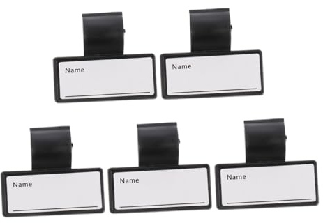 5 Stück Stethoskop Namensschilder, Schwarz ABS Clip Etiketten | Leere Tafel zum Beschriften, Beidseitig Nutzbar, Fester Halt Am Gerät, für Ärzte und Medizinisches Personal zur Schnellen