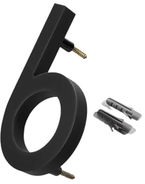 Numero Civico,Numero Civico Esterno Numero civico nero da 5 pollici for esterni, 26 lettere, numeri digitali 0 a 9, targhe for indirizzi, in acrilico personalizzate(5)