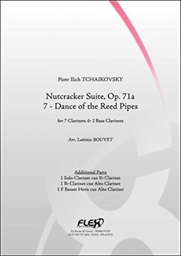 PARTITION CLASSIQUE - Suite de Casse Noisette - 7 - Danse des Mirlitons - P. I. TCHAIKOVSKY - Ensemble de Clarinetttes
