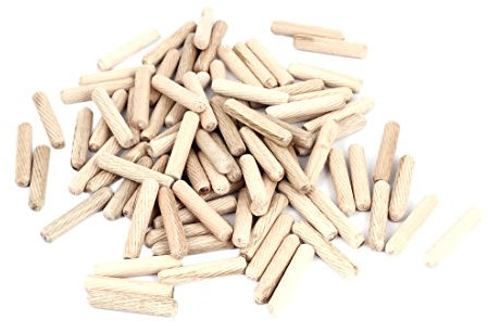 sourcing map 100Stk Holzdübel Holzpflaster Möbel Schrank Kabinett schräg Linie rund Dübel Nadel 8 mm x 40 mm