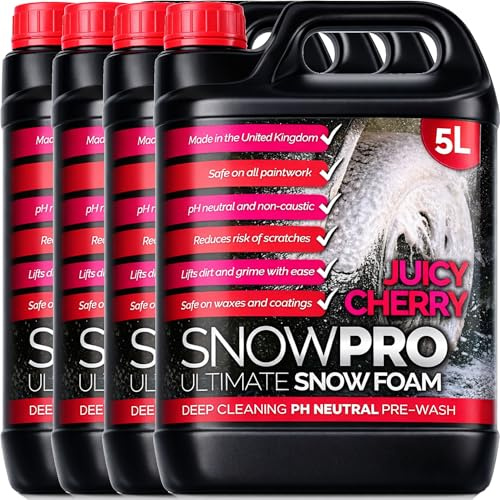 SnowPro Snow Foam Shampoo Car Wash Soap pH Neutral Vehicle Cleaning Detailing 20L Pre Wash Cherry Fragrance