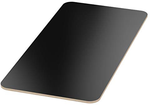 AUPROTEC Tischplatte 18mm schwarz 1900 mm x 800 mm rechteckige Multiplexplatte melaminbeschichtet von 40cm-200cm auswählbar Ecken Radius 100mm Birken-Sperrholzplatten Auswahl: 190x80 cm