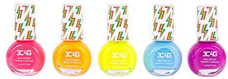 Three Cheers For Girls by Make It Real Neon Nail Polish - Kids Nail Varnish Set - Includes 5 Neon Colours - Gifts for Girls