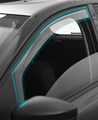Vordere Windabweiser (1 Set) für die Fahrer und Beifahrerseite-CLK0033824K passend für Ford ECO Sport TYP JK8, GLW, 5-Door, 2014- KLARES Material