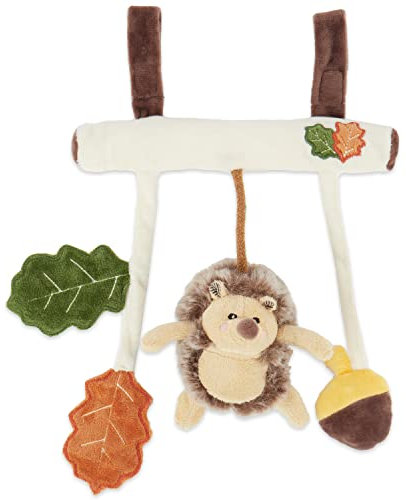 Bieco Kinderwagenkette Waldtiere Igel Kette - Spielzeug Kinderwagen Spielzeug - Mobile Kinderwagen Anhänger - Spielkette für Kinderwagen - Spielzeug für Babyschale - Activity Spielzeug Baby Stoff