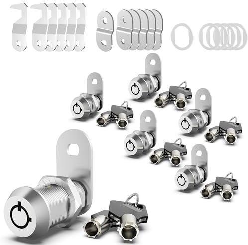 inBovoga 6er-Pack Schrankschloss mit Schl¨¹sseln, 5/8'' Rohr-Nockenschloss f¨¹r RV-Fach-Aufbewahrungsschl?sser RV-Nockenschl?sser, Zinklegierung