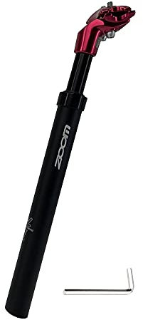 JaneEyre Spring Federsattelstütze mit 27,2, 30,8 oder 31,6 mm Durchmesser, Fahrrad Sattelstütze gefedert für E-Bike, MTB, Downhill, Trekking Citybike (Rot 27,2mm)