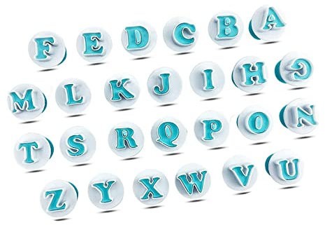 Letter Fondant Cookie Cutters, 62 Pieces, Fondant Cookie Cutters, Alphabet Cookie Cutters, Letters Numbers Cake Decoration