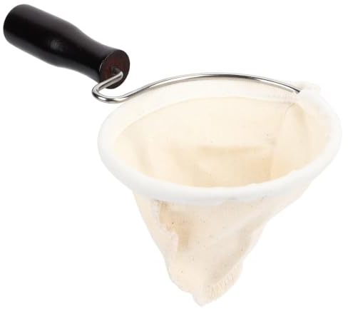 Colador de tela de café, filtro de tela extraíble totalmente extraído, fácil de café, filtro de calcetín para cafeterías para el hogar (L)