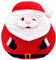 POPOYU Christmas Santa Soft Plush Toy,25cm Xmas Stuffed Santa Claus Plush with 4 Mini Snowman,Gingerman,Elk,Xmas Tree Inside,Christmas Pillow,Pocket Christmas Stuffed Animals Teddy for Kids