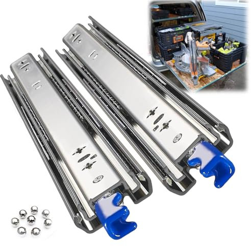 Schubladenschienen 120kg Tragfähigkeit Mit Kugelgelagerten Industriell Schubladenauszug Vollauszug 300-1500mm, Strapazierfähig Kugelführung Seitenmontage 1 Paar (Color : Regular model, Size : 1000mm