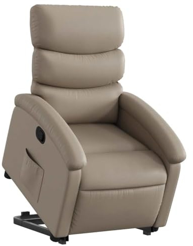 vidaXL Relaxsessel mit Aufstehhilfe Cappuccino-Braun Kunstleder