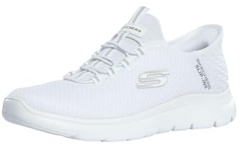 Skechers Men's Summits High Range Slip-On Sneakers, White Mesh/Trim, 10 UK