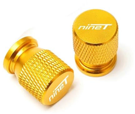 Motorrad-Ventilkappen Motorrad CNC Aluminium Reifenventil Air Port Stem Abdeckkappen Für BMW R NINET Nine T (Color : Gold)