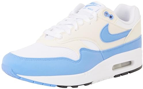 NIKE Air MAX 1, Sneaker Mujer, White Royal Pulse Phantom Black, 37.5 EU