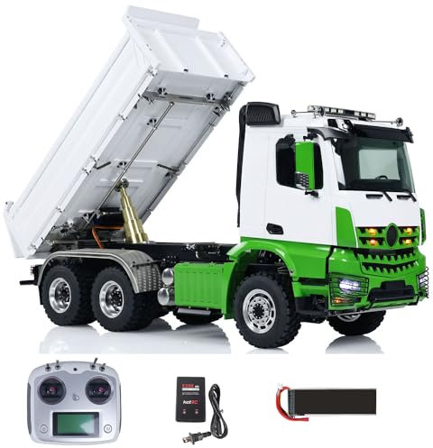 wheelfun LESU Metall 1/14 Maßstab RC Hydraulik-Kipplaster LKW 6x6 3-Wege-Ferngesteuerte Kipper-Autos RC Hobby Modelle