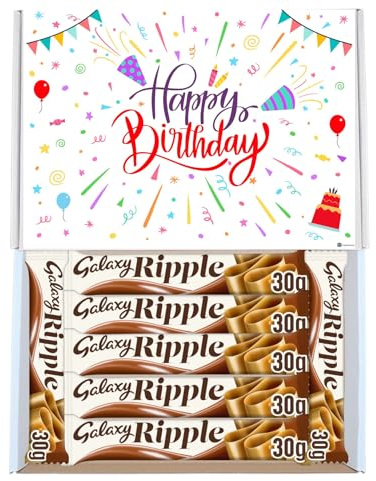 Sweet Shoppe Ripple Chocolate Hamper Sweet Box | Happy Birthday Galaxy Ripple Hamper | Letterbox Friendly | For Her - Him | Galaxy Chocolate Lover