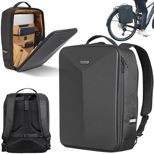 SHAD Bikes - gepäckträgertasche Rucksack Executive Backpack 12L - Fahrradtasche Rucksack Gepäckträger - wasserdichte Fahrradtasche mit Laptopfach - Reflektierender Fahrradrucksack
