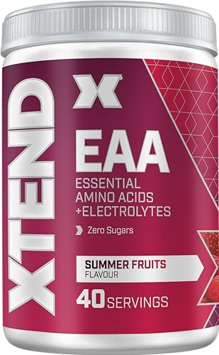 Scivation XTEND EAA Amino Acids Powder | Summer Fruits | 40 Servings for Hydration and Fitness Performance | 9 Essential Amino Acids + Added Electrolytes Recovery Powder to Hydrate, Repair, Recover