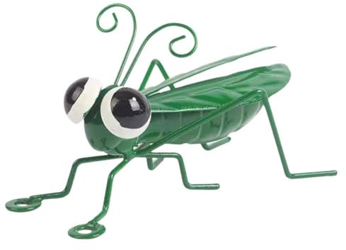 pulunto Statue de sauterelle en métal pour jardin, décoration extérieure, sauterelle, terrasse, arrière-cour X8b5