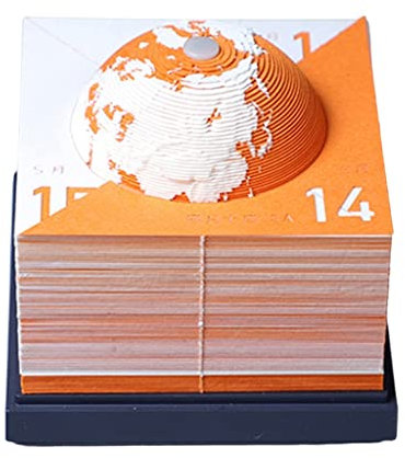 Großer Organizer zum Aufhängen – Stereoskopischer 3D-Globus-Kalender, Strumpffüller für Büro, Familie und – anpassbarer Firmenname