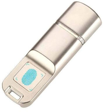 Lecteur Flash U crypté par empreinte digitale 32G 64G 128G 256G lecteur Flash U de bureau d'affaires antivol en métal, clé USB sécurisée cryptée biométrique,128G
