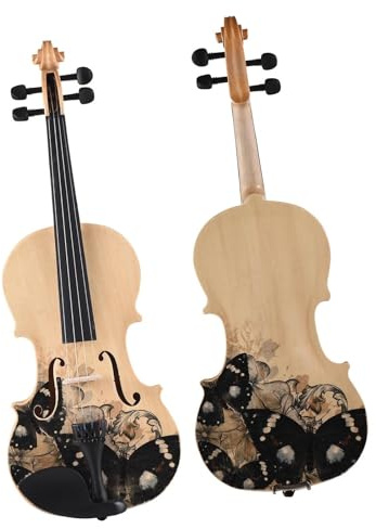 Erwachsenen geige Anfänger 4/4 Akustik-Violine Lindenholz-Oberseite, 1/2-Violine(4-4 Violin)