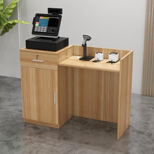 Empfangstheke mit Theke, Empfangstheke an der Rezeption, Kasse im Einzelhandel, für Kassenbüro in der Salonlobby,B