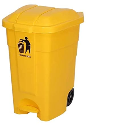 ZXLPHAZ Comercial Grande para Exteriores, Pedal para Exteriores, Contenedor de residuos extraíble con Ruedas de Gran Capacidad con Tapa, Bote de Basura Grande de 18,4 galones