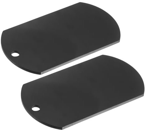 SEWACC 2stücke Hunde-id-tags Aus Edelstahl Zum Gravieren Blanko-hundemarken Für Haustier-identifikation Leere Namensschilder Für Welpen Und Hunde
