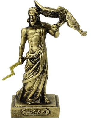 Zeus-Statue, griechisch-römischer Gott, Mythologie, handgefertigte Skulptur, 15 cm