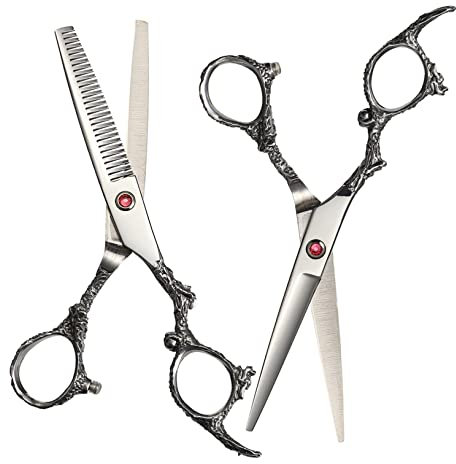 Ipetboom Friseurscheren-set 2-teiliges Haarschneidescheren-set Mit Komfortablem Griff Und Flacher Schneide