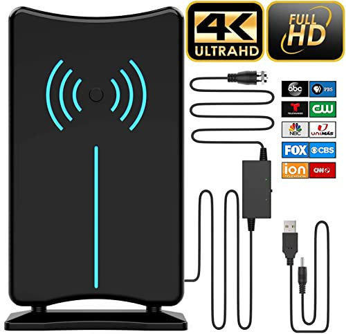 2026 Amplified HD Digital 'Matrix' TV Antenna Long 3600+ Miles, Support 4K 1080p Fire tv Stick and All Older TV's Indoor HDTV Local Channels,16.5ft Coaxial Cable