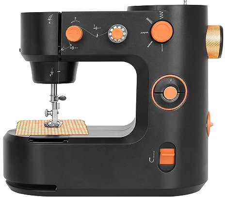 vinnyooc Elektrische Nähmaschine, 2 Modi, tragbar, Overlock-Nähmaschine, Mini-Nähmaschine mit LED-Beleuchtung für Haus, Fabrik, Geschäft