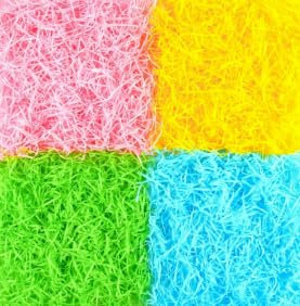 MARFOREVER 200g/7oz Paper Easter Grass, 4 Colors (Green, Blue, Pink, Yellow), 50g Each, Shredded Paper Filler for Easter Basket, Gift Wrapping, Decorations & Stuffers