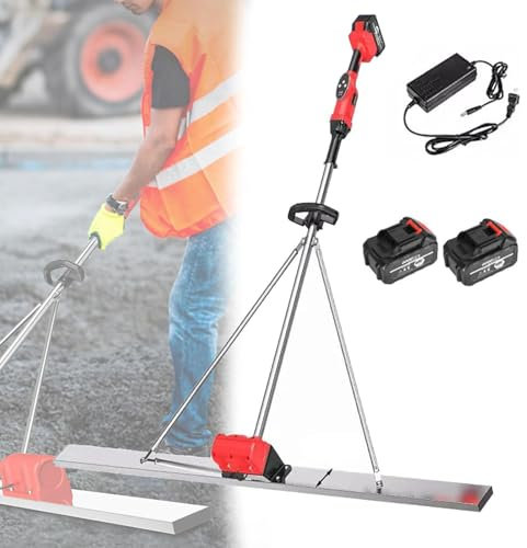 Kit vibratorio para niveladora de hormigón, herramienta de acabado de hormigón, regla niveladora de superficie de hormigón, máquina vibradora de co con ajuste de 9 velocidades, batería de 1,5 m
