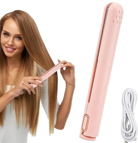 Small Boucleur A Cheveux Fer À Friser, Boucleur A Cheveux,Lisseur Cheveux 2 En 1 Sans Fil Small Fer À Friser Pince À Friser Fers À Onduler Pour Cheveux Longs Courts