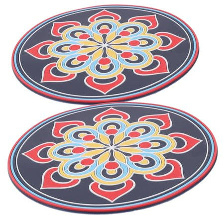 UPKOCH 2stücke Klangschalenmatte Mit Kissen Für Klangschalen Schalen-tischsets Rutschfeste Untersetzer Für Meditation Und Therapie