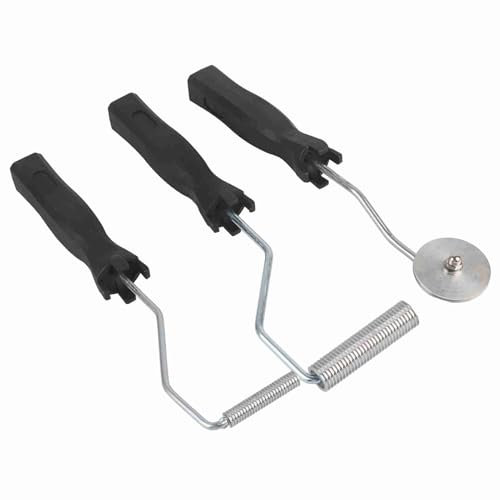 Baxnore 3PCS Aluminum Alloy Fiberglass Paddle Tool Set, Laminating Roller Kit with Sawtooth, 31cm Composite Bubble Remover for Boat Automotive Industrial