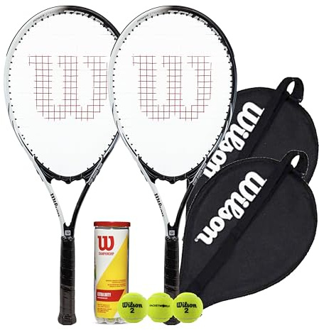 Wilson Tour Slam Lite 50/50 Black-Black Tennis Racket Twin Set