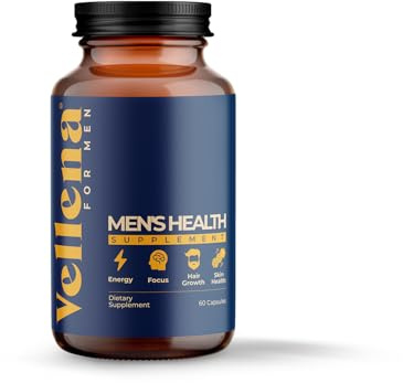 Vellena for Men - Capsule per la salute maschile - più energia, supporto alla concentrazione, crescita dei capelli, pelle sana (1 PACK)