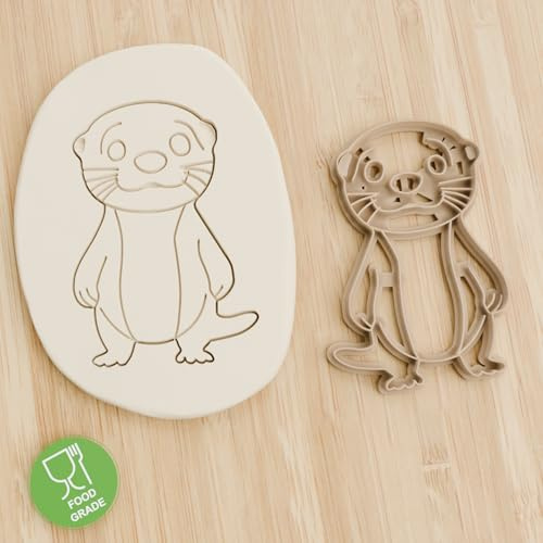 Fischotter Biscuit stamp/cookie cutter Ausstechform Keksausstecher Fondant Ca.8cm