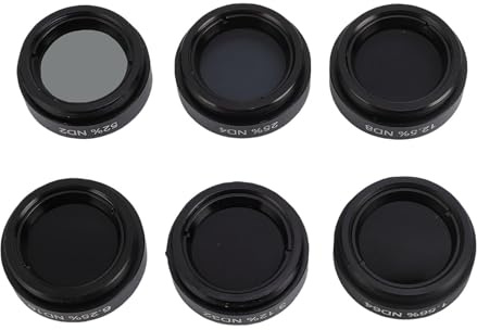 Jectse 6 St 1,25 Tum Teleskop ND -filterpaket, Högtransmissionsfilter med Aluminiumfodral, Förbättra Månobservationer, för Klar Månfotografering